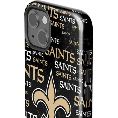 NFL New Orleans Saints Black Blast iPhone 15 Impact Case