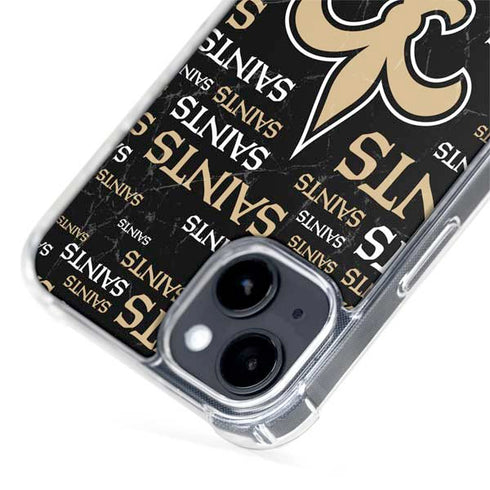NFL New Orleans Saints Black Blast iPhone 15 Plus MagSafe Case