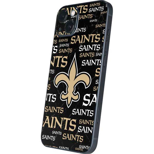 NFL New Orleans Saints Black Blast iPhone 14 Plus Skin