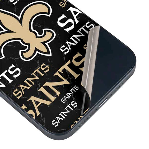 NFL New Orleans Saints Black Blast iPhone 14 Plus Skin