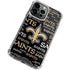 NFL New Orleans Saints Black Blast iPhone 15 Pro Clear Case