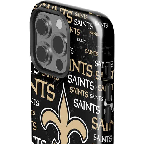 NFL New Orleans Saints Black Blast iPhone 15 Pro Impact Case
