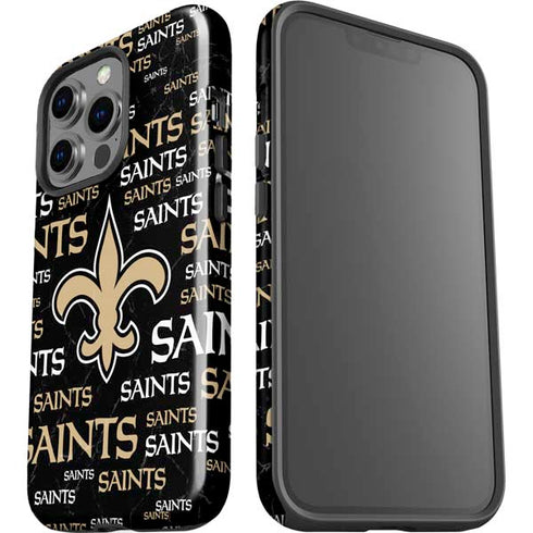 NFL New Orleans Saints Black Blast iPhone 15 Pro Impact Case