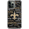 NFL New Orleans Saints Black Blast iPhone 15 Pro Max Clear Case