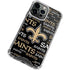NFL New Orleans Saints Black Blast iPhone 14 Pro Max Clear Case