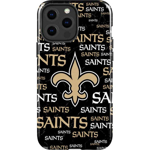 NFL New Orleans Saints Black Blast iPhone 15 Pro Max Impact Case