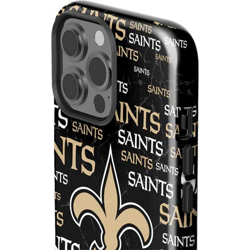 NFL New Orleans Saints Black Blast iPhone 15 Pro Max Impact Case