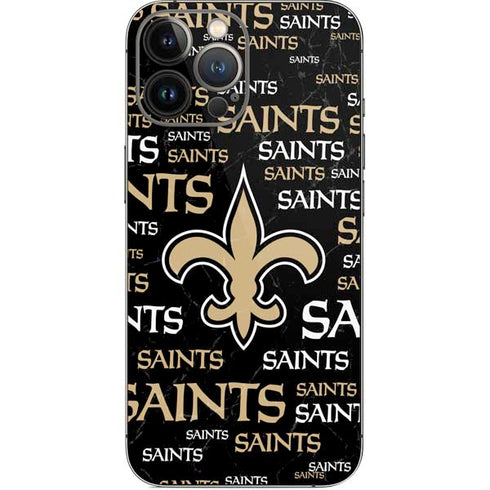 NFL New Orleans Saints Black Blast iPhone 14 Pro Max Skin