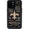 NFL New Orleans Saints Black Blast iPhone 14 Pro Max Waterproof Case