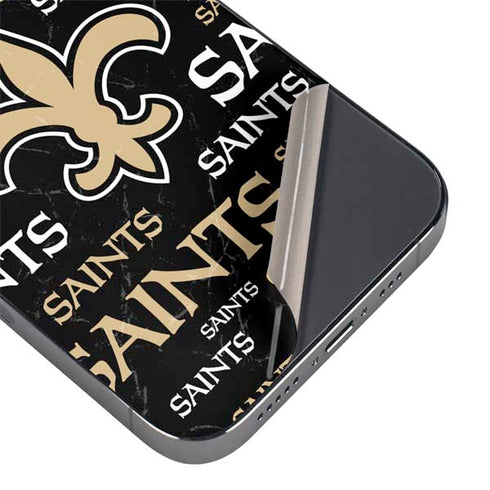 NFL New Orleans Saints Black Blast iPhone 14 Pro Skin