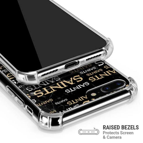 NFL New Orleans Saints Black Blast iPhone 7/8 Plus Clear Case