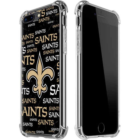 NFL New Orleans Saints Black Blast iPhone 7/8 Plus Clear Case