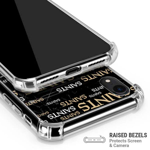 NFL New Orleans Saints Black Blast iPhone XR Clear Case