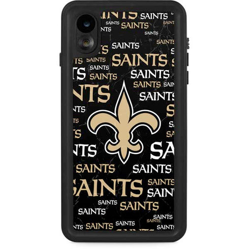 NFL New Orleans Saints Black Blast iPhone XR Waterproof Case