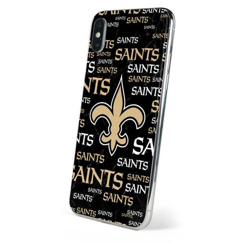 NFL New Orleans Saints Black Blast iPhone XS Skin