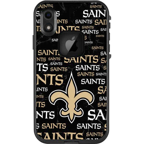 NFL New Orleans Saints Black Blast LifeProof Fre iPhone Skin
