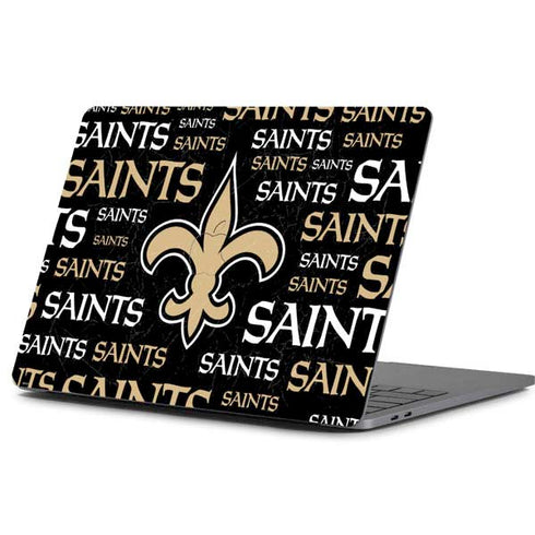 NFL New Orleans Saints Black Blast Apple MacBook Pro 13-inch Skin