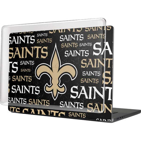 NFL New Orleans Saints Black Blast MacBook Pro 16in (2021-25) Case plus Skin