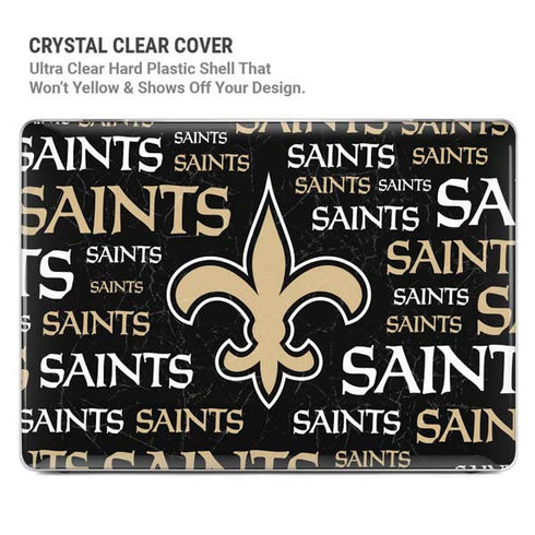 NFL New Orleans Saints Black Blast MacBook Pro 16in (2021-25) Case plus Skin