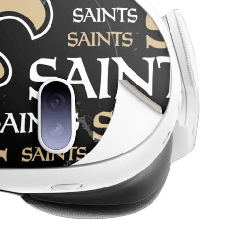 NFL New Orleans Saints Black Blast Meta Quest 3 Skin