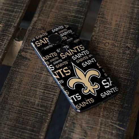 NFL New Orleans Saints Black Blast Moto E5 Plus Skin