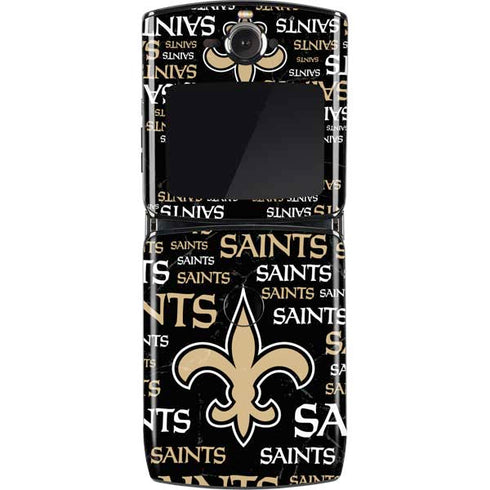 NFL New Orleans Saints Black Blast Motorola RAZR Skin