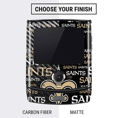 NFL New Orleans Saints Black Blast Motorola RAZR Skin