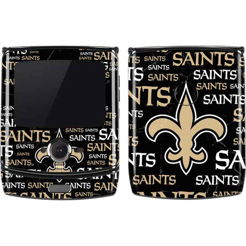 NFL New Orleans Saints Black Blast Motorola RAZR Skin