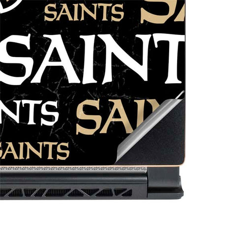 NFL New Orleans Saints Black Blast MSI GS65 Stealth Laptop Skin
