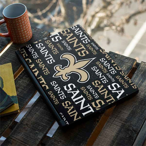 NFL New Orleans Saints Black Blast MSI GS65 Stealth Laptop Skin