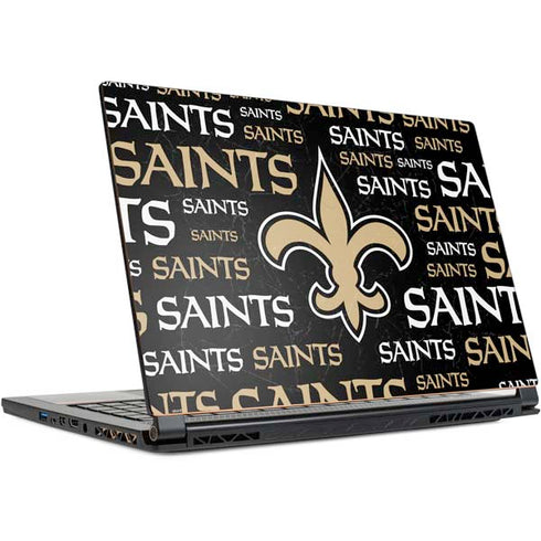 NFL New Orleans Saints Black Blast MSI GS65 Stealth Laptop Skin