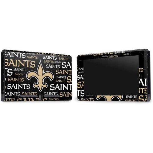 NFL New Orleans Saints Black Blast Nintendo Switch Bundle Skin