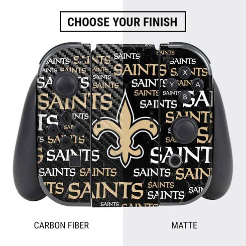 NFL New Orleans Saints Black Blast Nintendo Switch Bundle Skin
