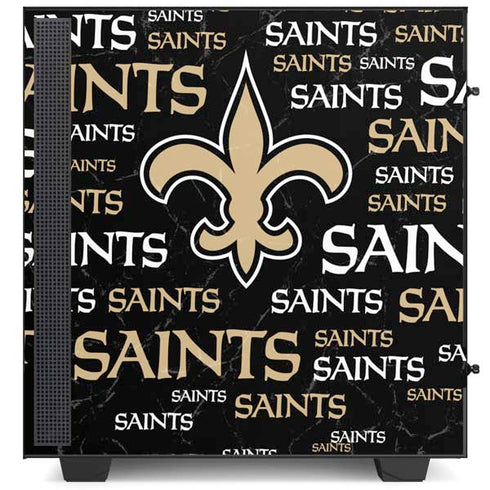 NFL New Orleans Saints Black Blast NZXT H510 Compact ATX Mid-Tower Case Skin