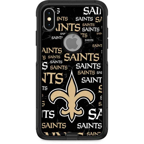 NFL New Orleans Saints Black Blast Otterbox Commuter iPhone Skin