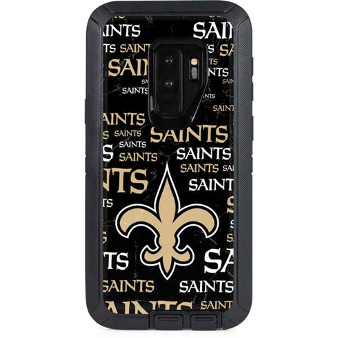 NFL New Orleans Saints Black Blast Otterbox Defender Galaxy Skin