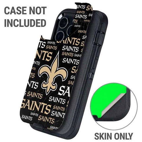 NFL New Orleans Saints Black Blast Otterbox Defender iPhone Skin