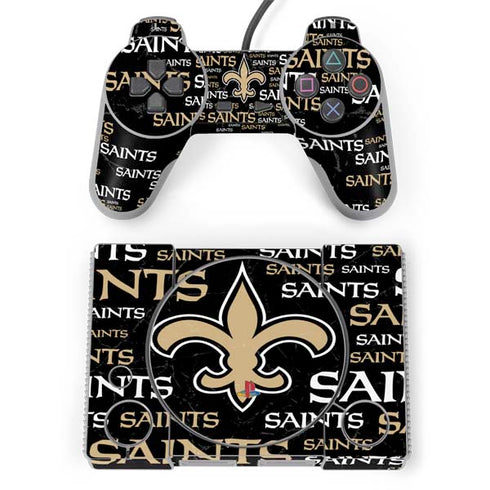 NFL New Orleans Saints Black Blast PlayStation Classic Bundle Skin
