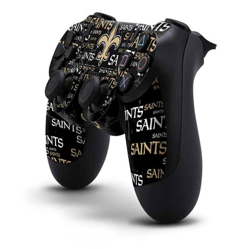 NFL New Orleans Saints Black Blast PS4 Controller Skin