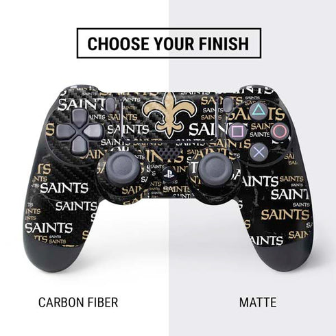 NFL New Orleans Saints Black Blast PS4 Controller Skin