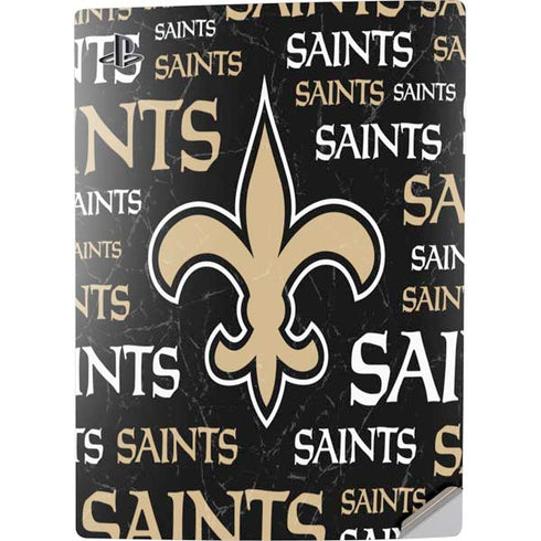 NFL New Orleans Saints Black Blast PS5 Digital Edition Console Skin