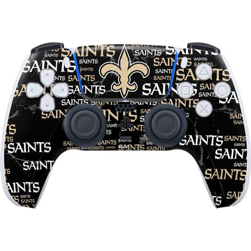 NFL New Orleans Saints Black Blast PS5 Controller Skin