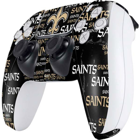 NFL New Orleans Saints Black Blast PS5 Controller Skin