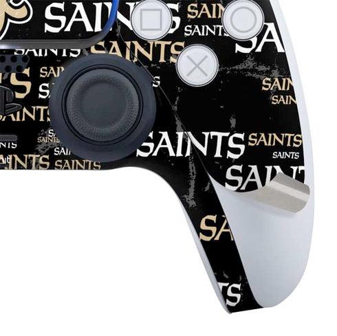 NFL New Orleans Saints Black Blast PS5 Controller Skin