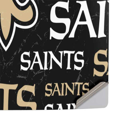NFL New Orleans Saints Black Blast PS5 Slim Disk Console Skin
