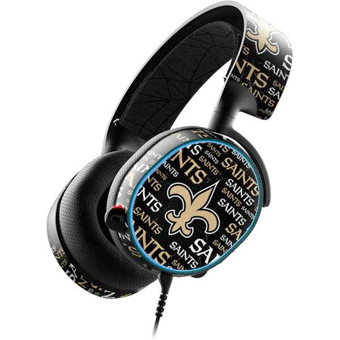 NFL New Orleans Saints Black Blast SteelSeries Arctis 3 Skin