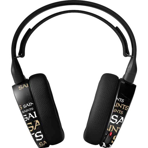 NFL New Orleans Saints Black Blast SteelSeries Arctis 3 Skin