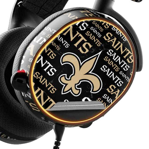 NFL New Orleans Saints Black Blast SteelSeries Arctis 3 Skin