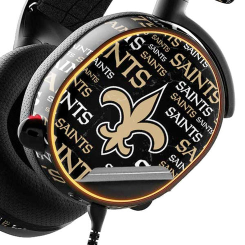 NFL New Orleans Saints Black Blast SteelSeries Arctis 5 Skin
