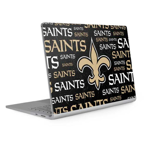 NFL New Orleans Saints Black Blast Surface Book 2 13.5in Skin